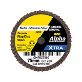 Sheffield Mini Flap Disc R Type Z60 Grit Xtra