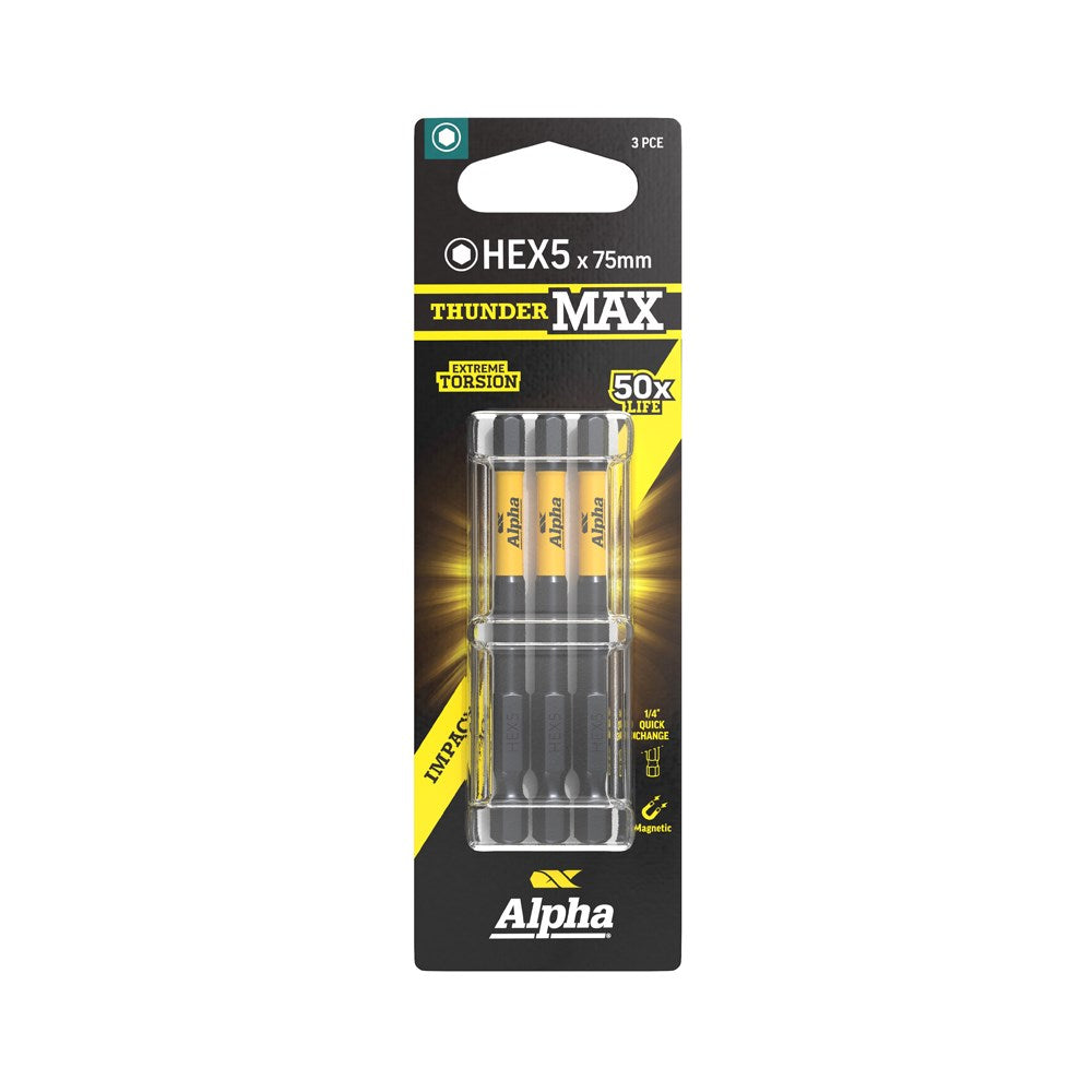 Sheffield ThunderMax HEX5 Impact Power Bit