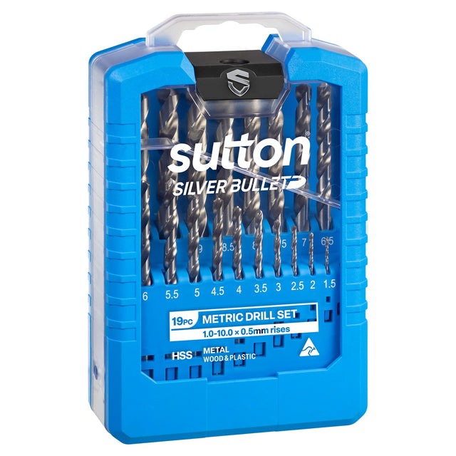 Sutton DRILL D101 JOBBER HSS SILV BULLET SET - DRILL D101 MTLS2 JOBBER HSS SILV BULLET SET 1/16-3/8IN 21PC