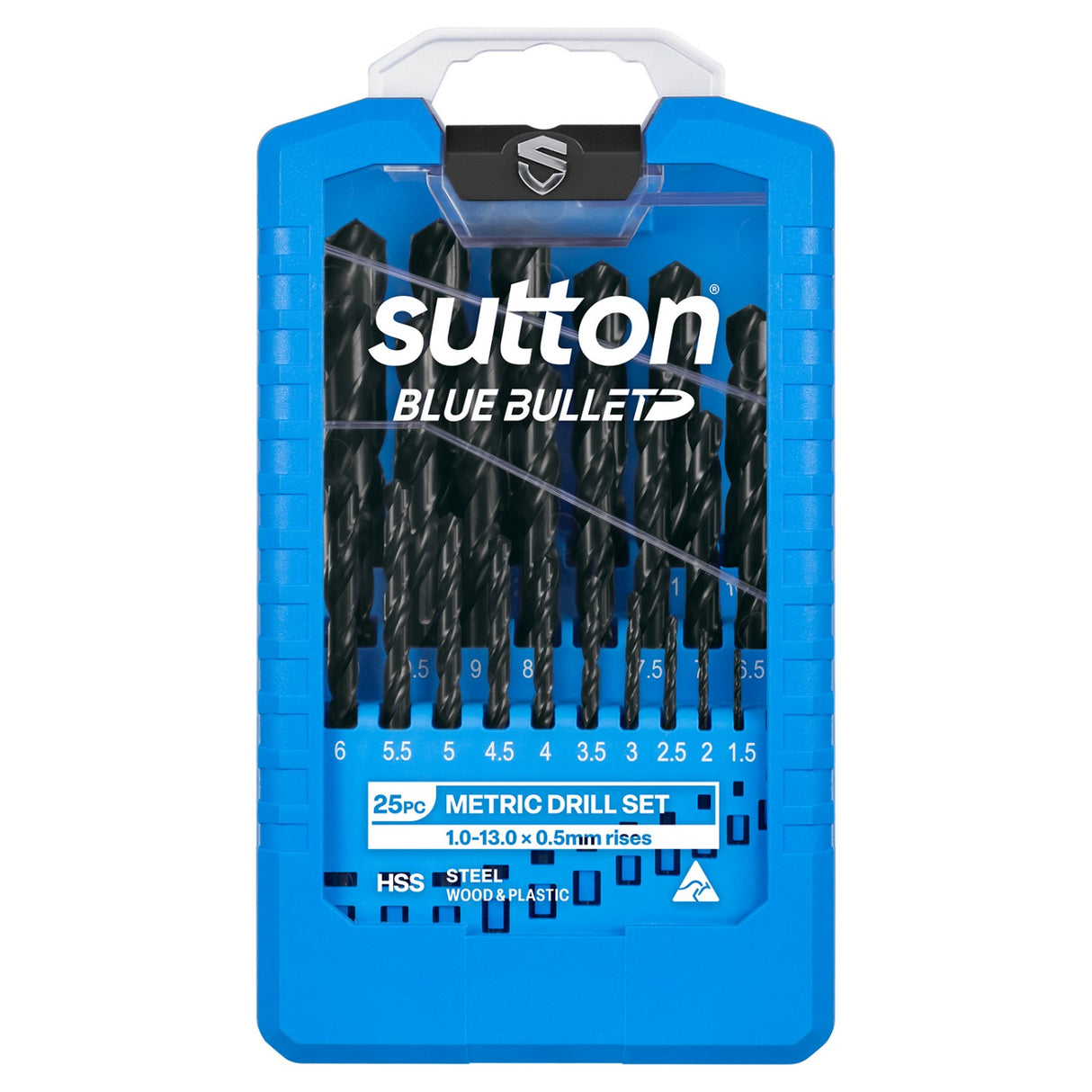 Sutton DRILL D102 JOBBER HSS BLUE BULLET SET - DRILL D102 S2 JOBBER HSS BLUE BULLET SET 1/16-3/8IN 21PC