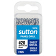 Sutton DRILL D132 PANEL SHORTIE HSS BRT 10PK - DRILL D132 PANEL SHORTIE HSS BRT 1/8" (3.18MM) 10PK