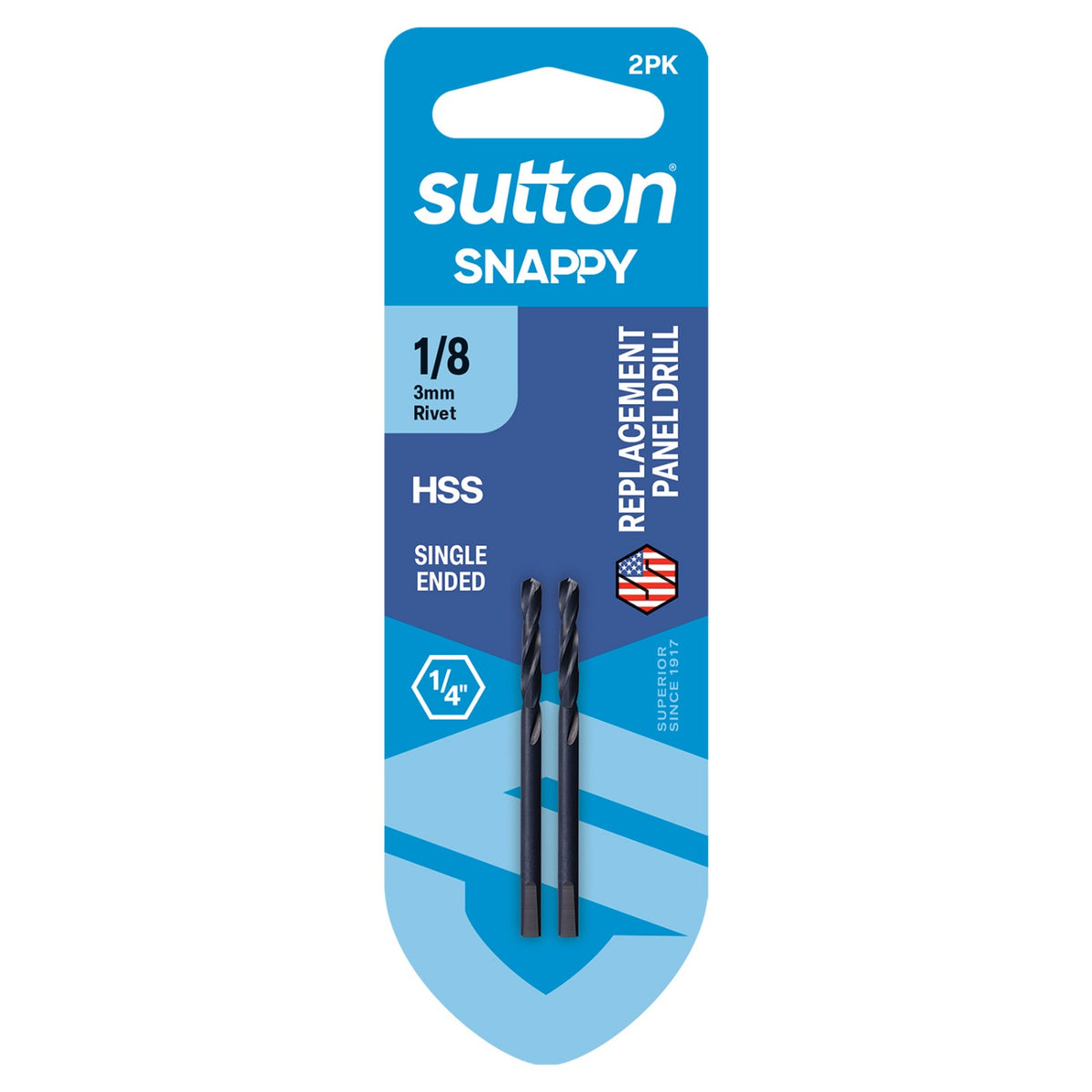 Sutton Drill D226 Panel Shortie HSS Blue