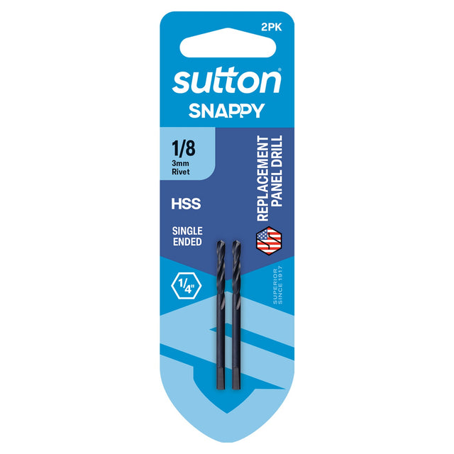 Sutton Drill D226 Panel Shortie HSS Blue
