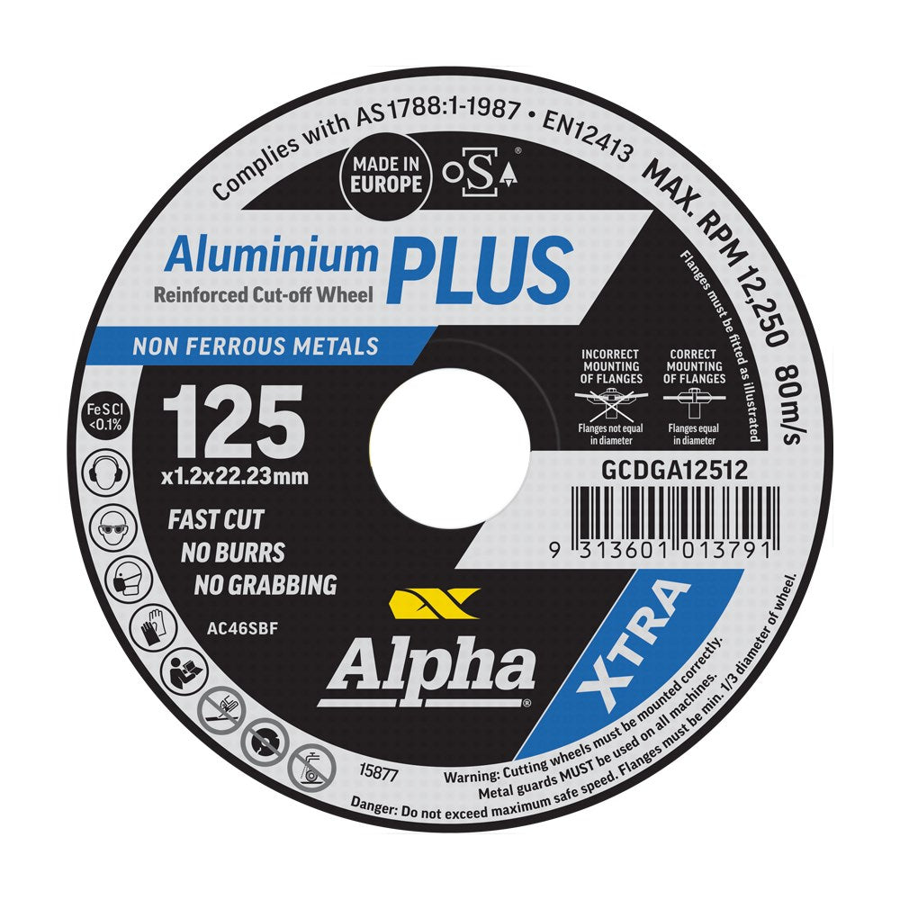 Sheffield Alpha Aluminium Plus Cutting Disc