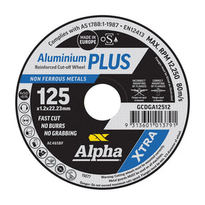 Sheffield Alpha Aluminium Plus Cutting Disc