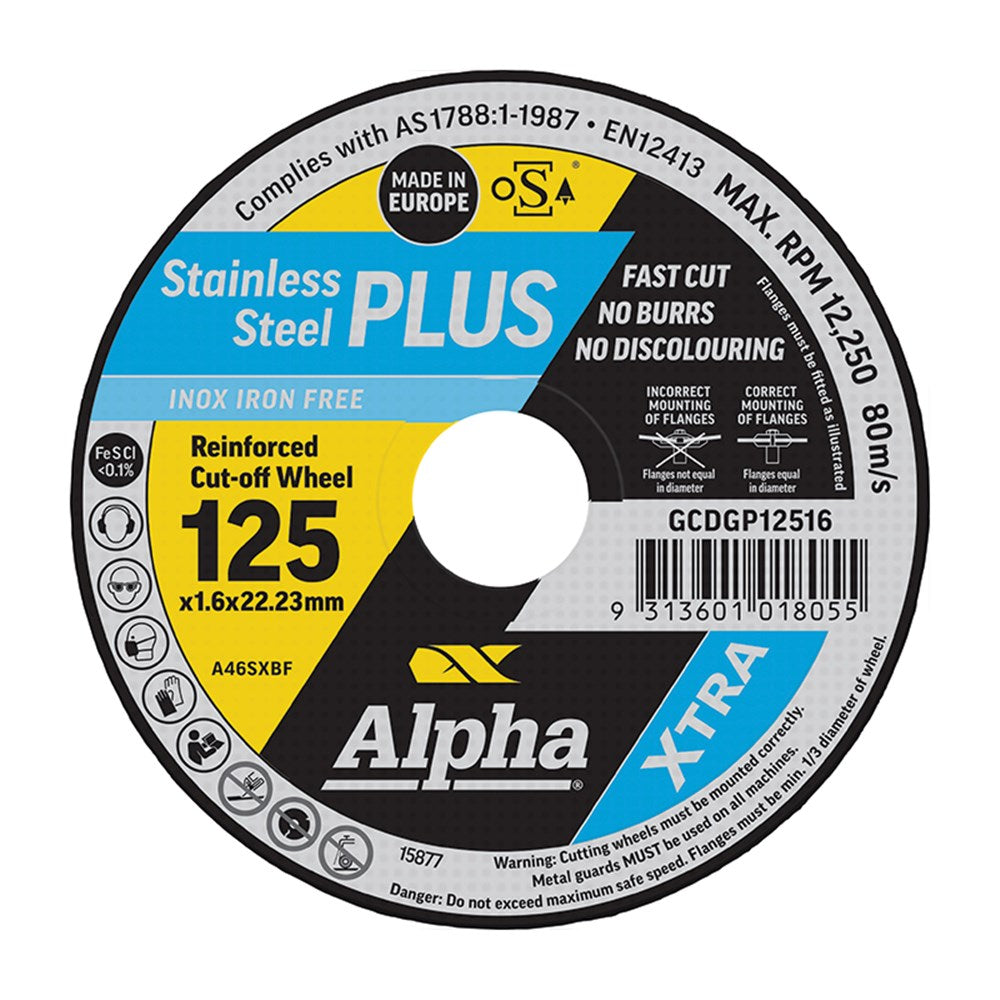 Sheffield Alpha Stainless Steel Plus Cutting Disc