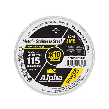 Sheffield Cutting Disc Silver Series Trade TIN