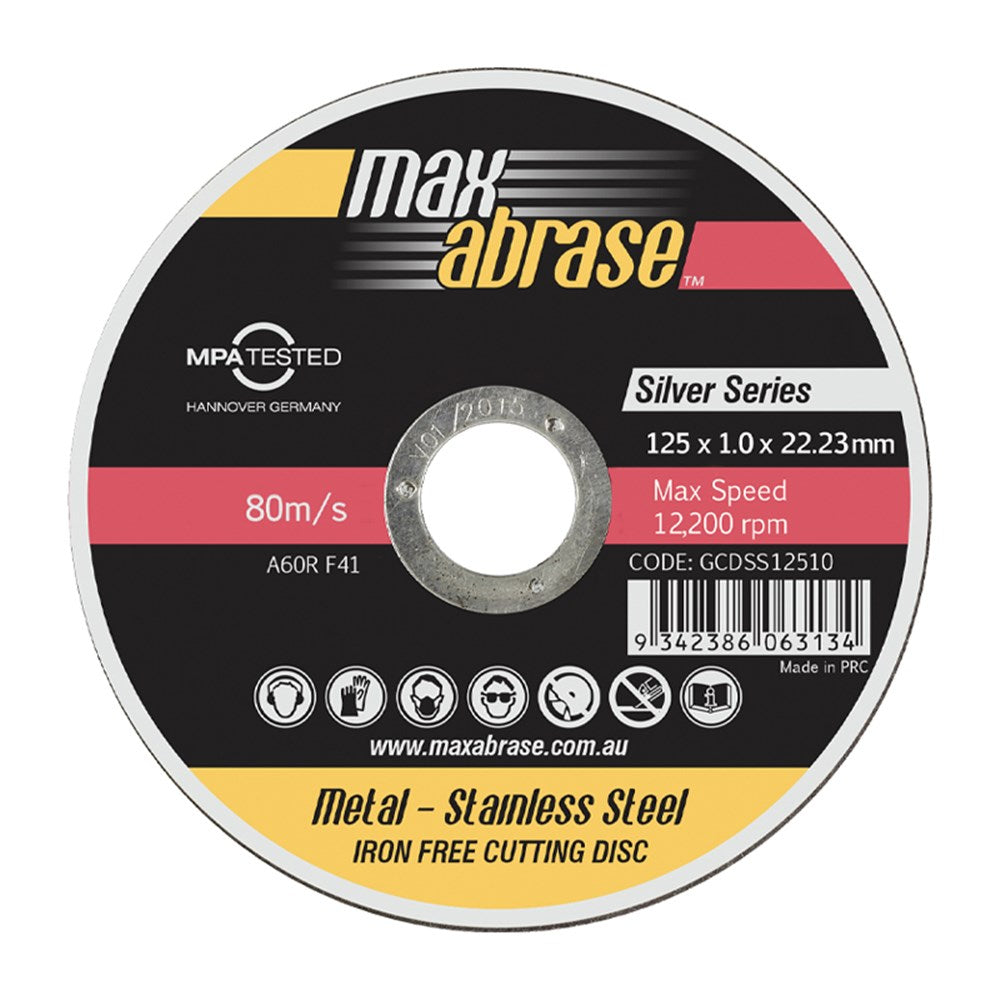 Sheffield Cutting Disc Silver Series Maxabrase Brand