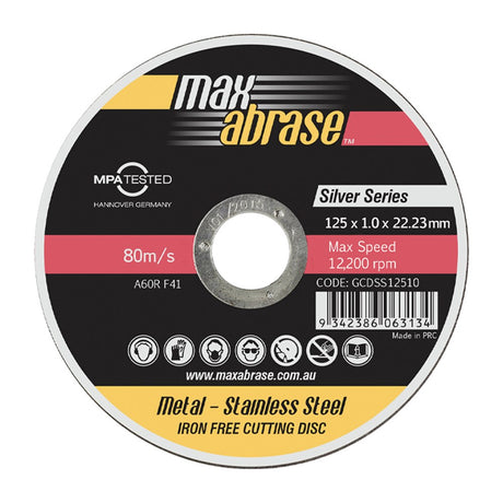 Sheffield Cutting Disc Silver Series Maxabrase Brand