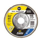 Sheffield Flap Disc Z40 Grit Zirconia Aluminium Back Xtra