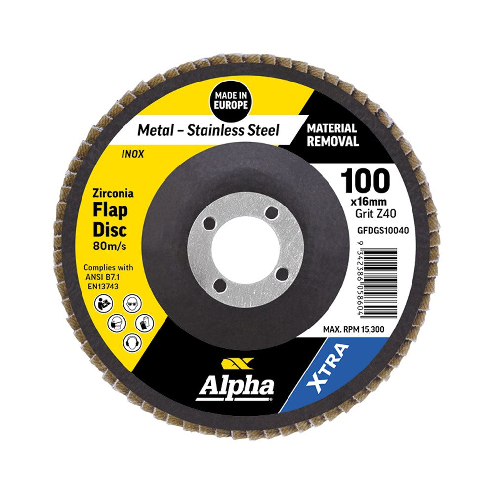 Sheffield Flap Disc Z40 Grit Zirconia Xtra
