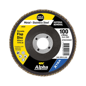 Sheffield Flap Disc Z80 Grit Zirconia Type Flat Xtra