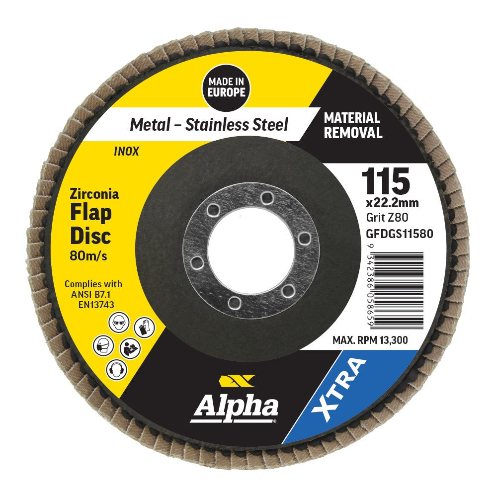 Sheffield Flap Disc Z80 Grit Zirconia Xtra