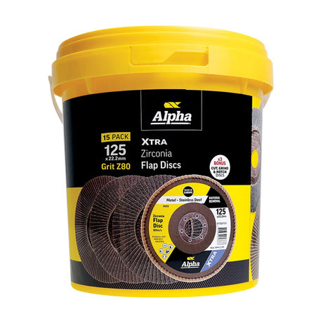 Sheffield Flap Disc Z80 Grit Zirconia Xtra Bonus GCGGS12535