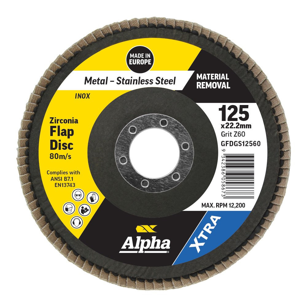Sheffield Flap Disc Z60 Grit Zirconia Xtra