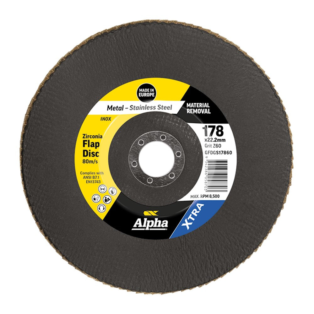 Sheffield Flap Disc Z60 Grit Zirconia Xtra