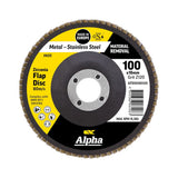 Sheffield Flap Disc Z120 Grit Zirconia Alpha