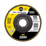 Sheffield Flap Disc Z120 Grit Zirconia Alpha