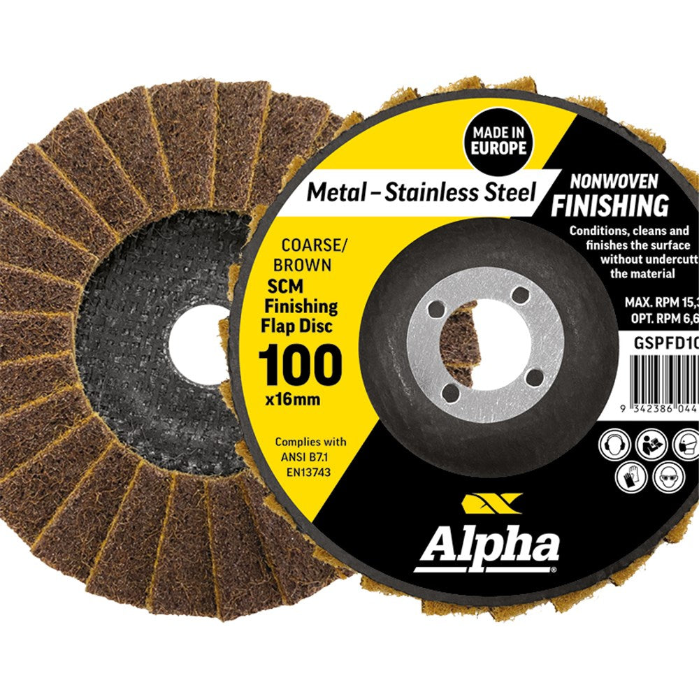 Sheffield Flap Disc Surface Finishing Coarse Brown Scm
