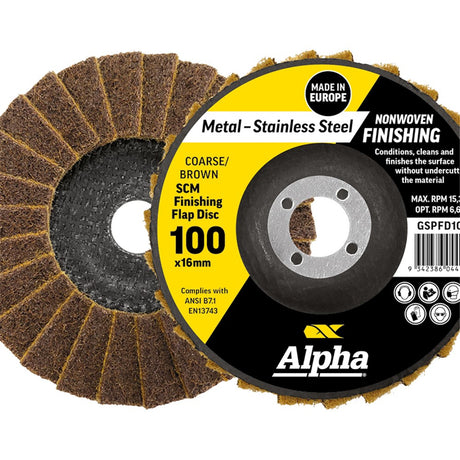 Sheffield Flap Disc Surface Finishing Coarse Brown Scm