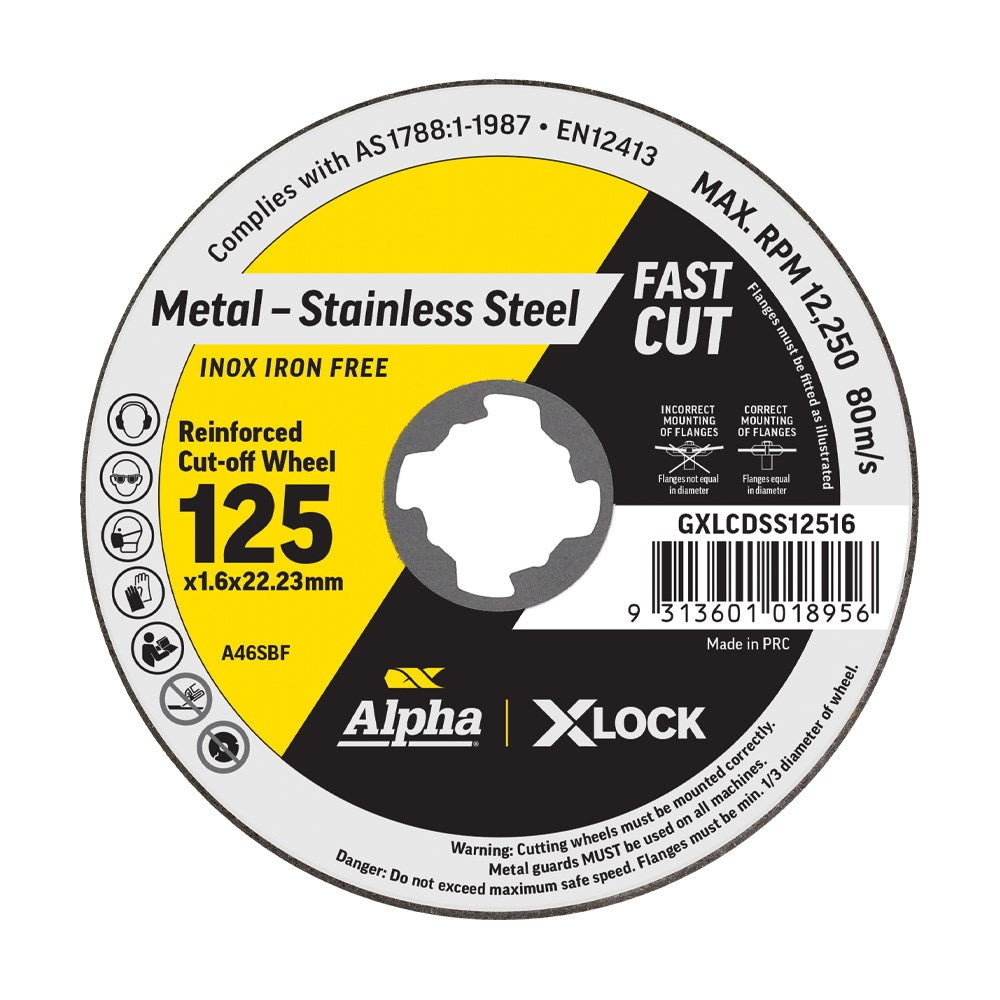 Sheffield Alpha Cutting Disc X-Lock Disc Trade Pack