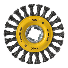 Sheffield Alpha Wheel Brush X-Lock Steel Wire Knotted