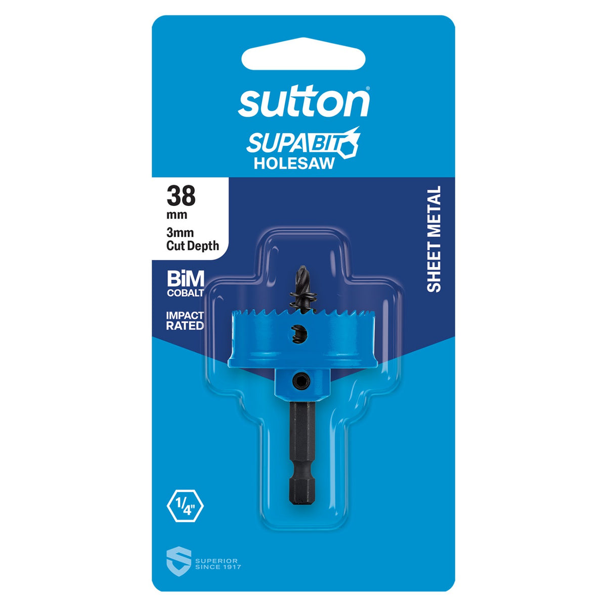 Sutton Holesaw H119 Bi-metal Impact Hex Shank Set