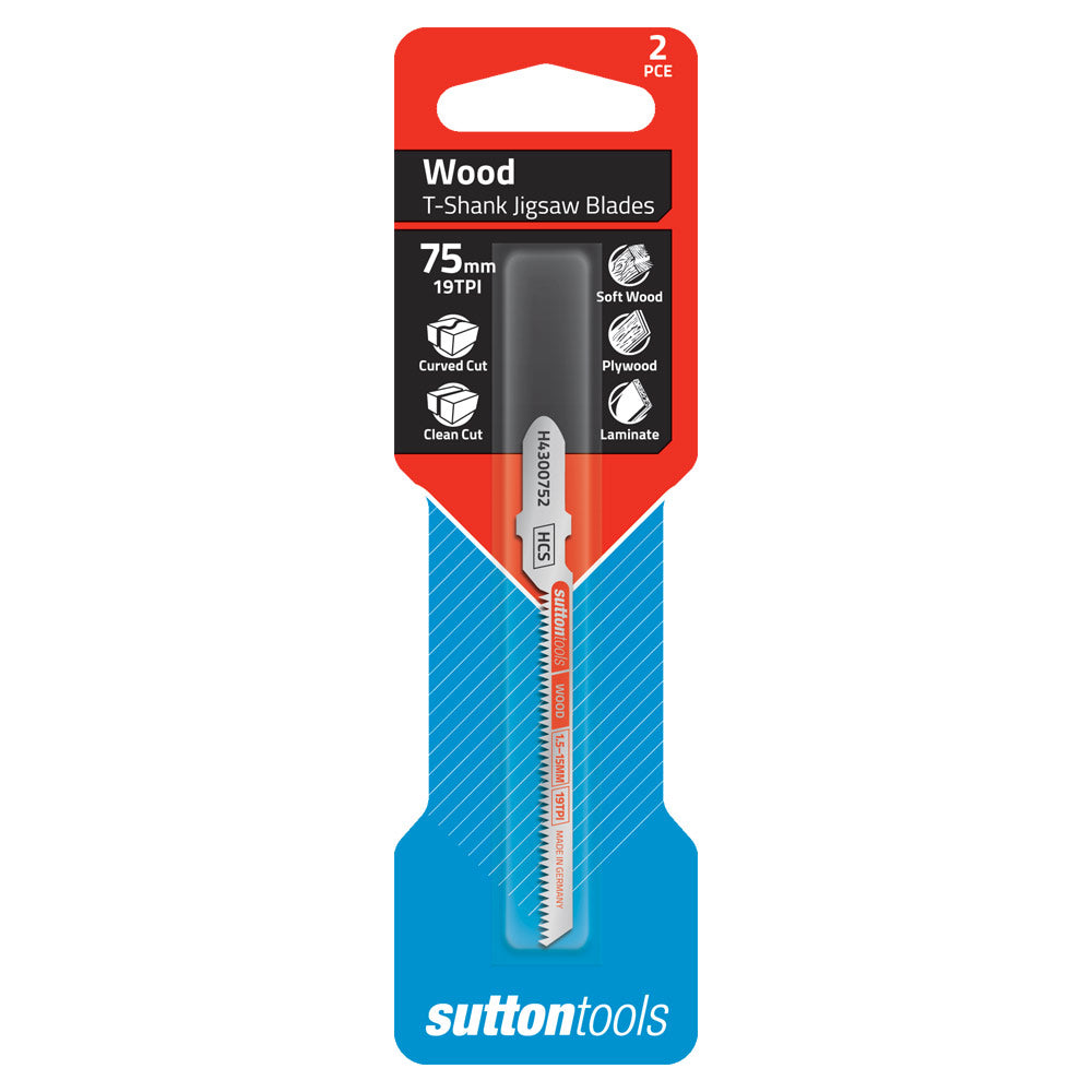 Sutton Blade H430 Jigsaw T-shk Hcs Wood Cur