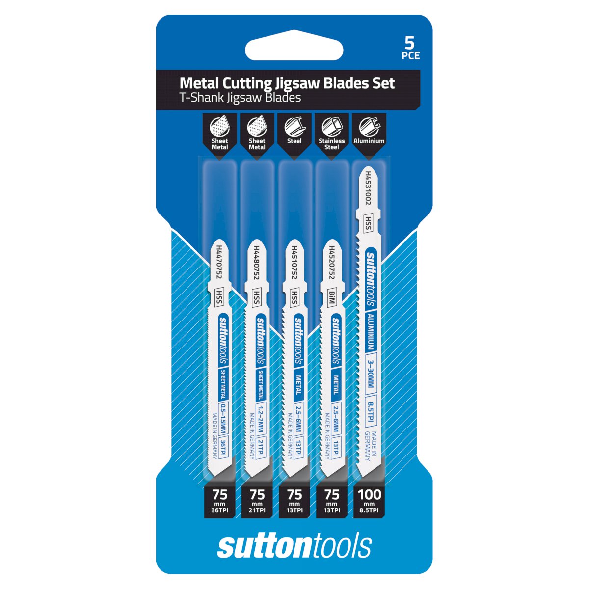 Sutton Blade H492 Jigsaw T-shk Metal Set