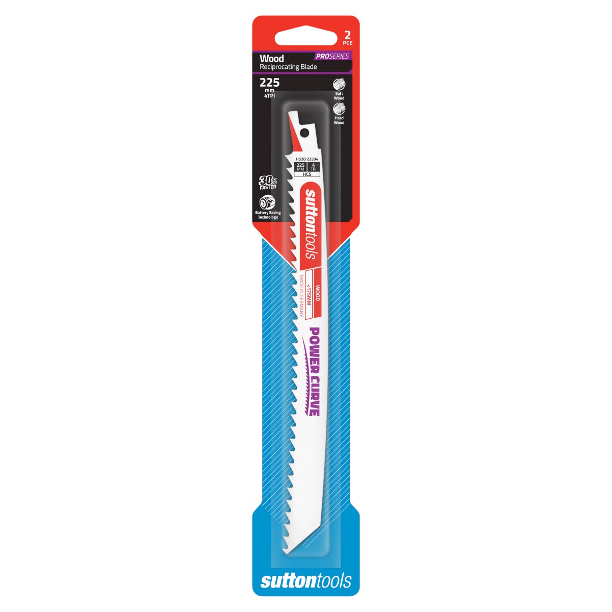 Sutton Blade H520 Recip Hcs Wood Curve