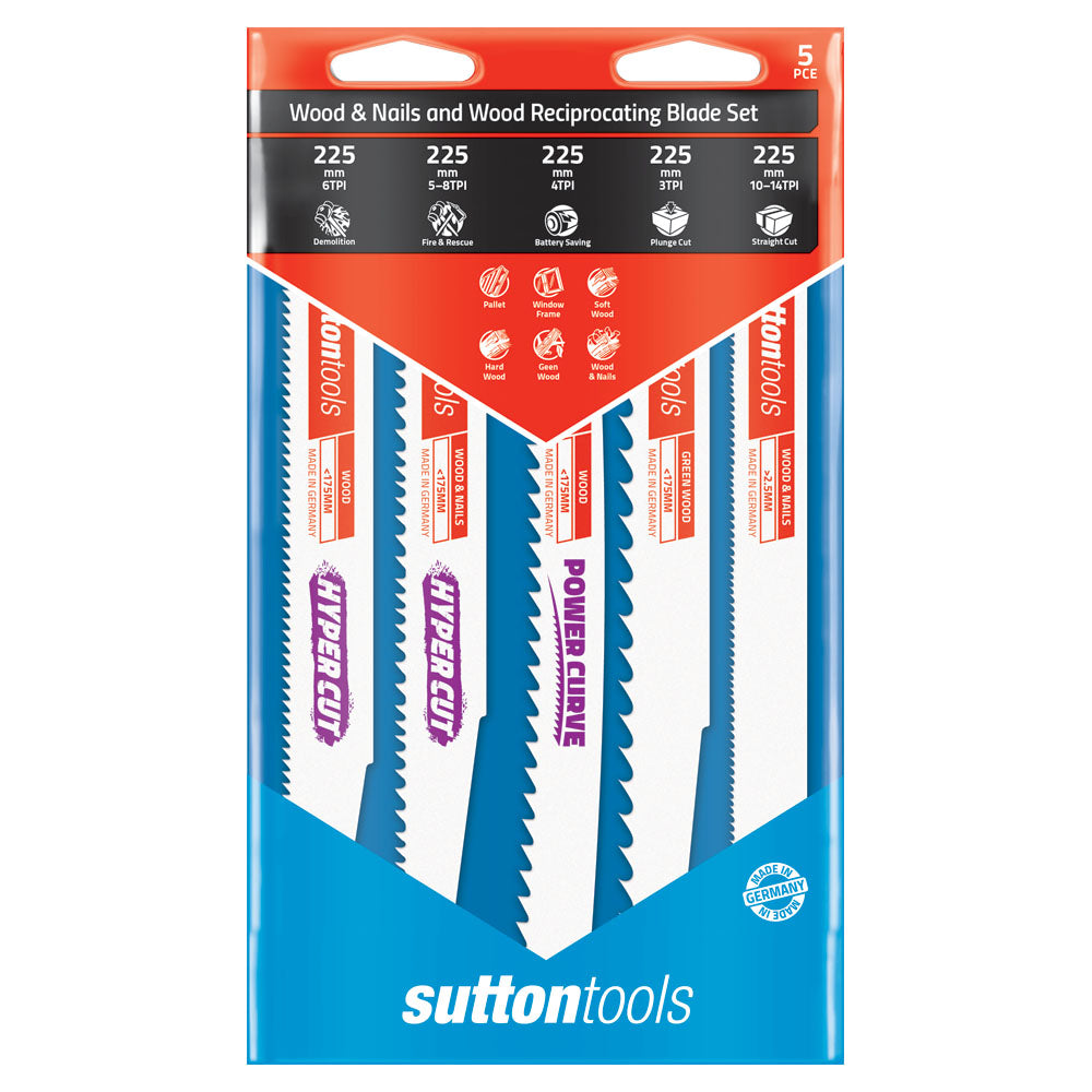 Sutton Blade H590 Recip Wood Cutting Set
