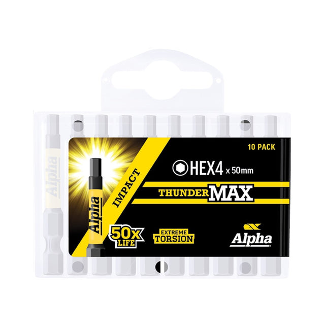 Sheffield ThunderMax HEX4 Impact Power Bit Handipack