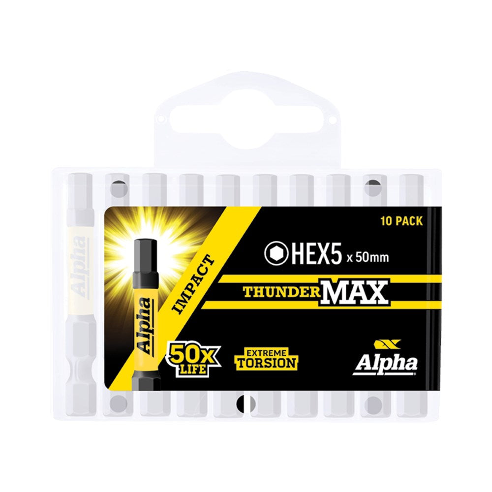 Sheffield ThunderMax HEX5 Impact Power Bit Handipack
