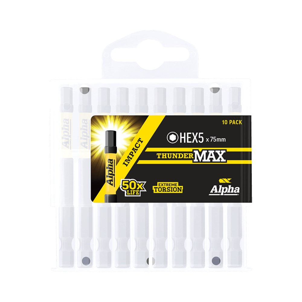 Sheffield ThunderMax HEX5 Impact Power Bit Handipack