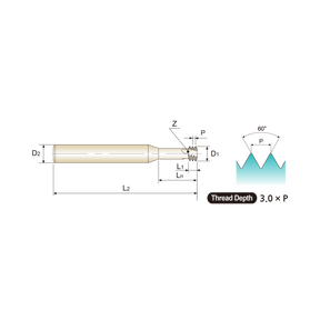 Excision (L12D1) Carbide Miniature Metric Thread Mill
