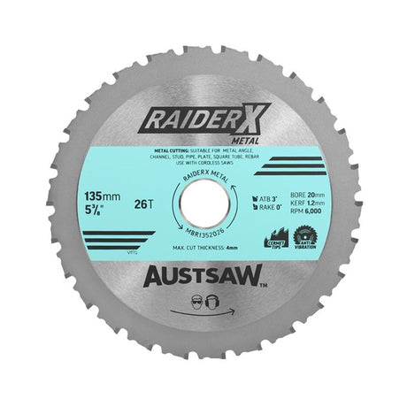 Sheffield Austsaw RaiderX Metal Blade — official supplier product image