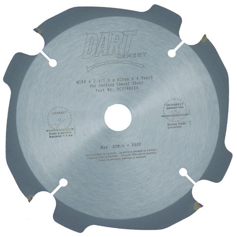 160 x 20 x 4T F (polycrystalline diamond)  | Dart - Fibre cement