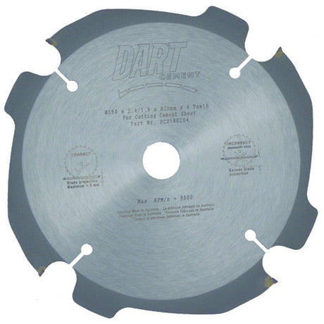 180 x 20 x 4T F (polycrystalline diamond)  | Dart - Fibre cement