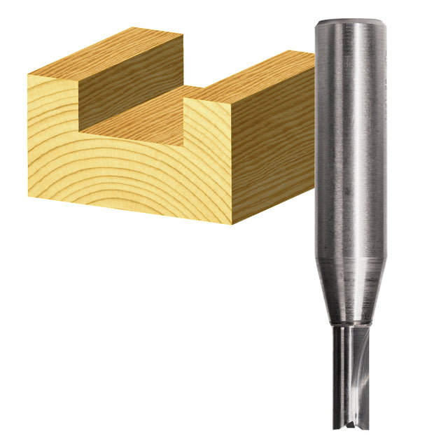 CARBiTOOL STRAIGHT BIT CARBIDE INSERT 2 FLT 1/2 SHK - STRAIGHT BIT 7.9MM CARBIDE INSERT, 2 FLT 1/2 SHK