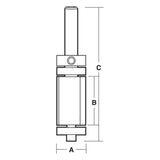 Flush Trimming Bit Dual Bearing Carbide Tipped | CARBiTOOL