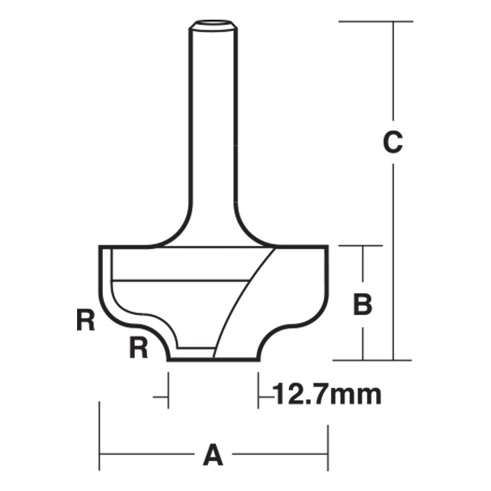 Ogee Bit Wide Flat Bottom | CARBiTOOL