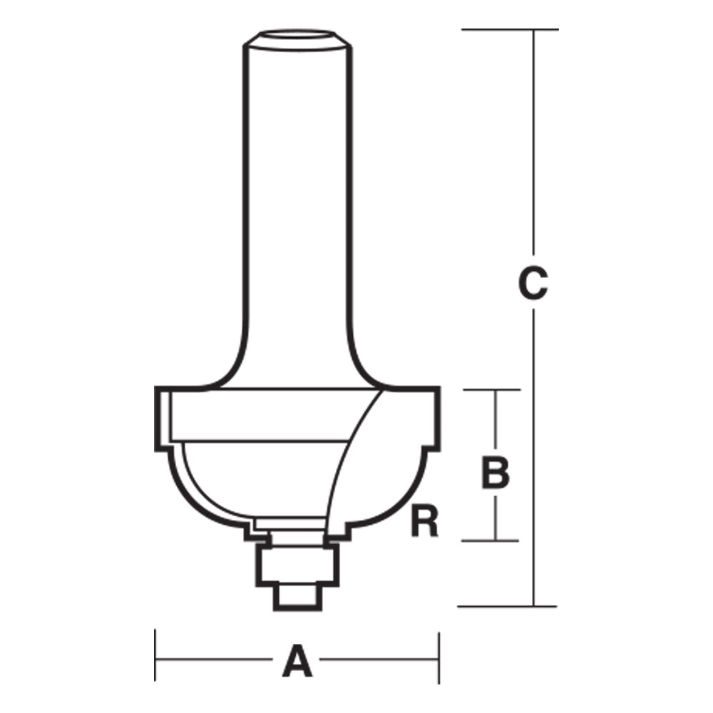Classical Cove Bit with Ball Bearing Guide | CARBiTOOL
