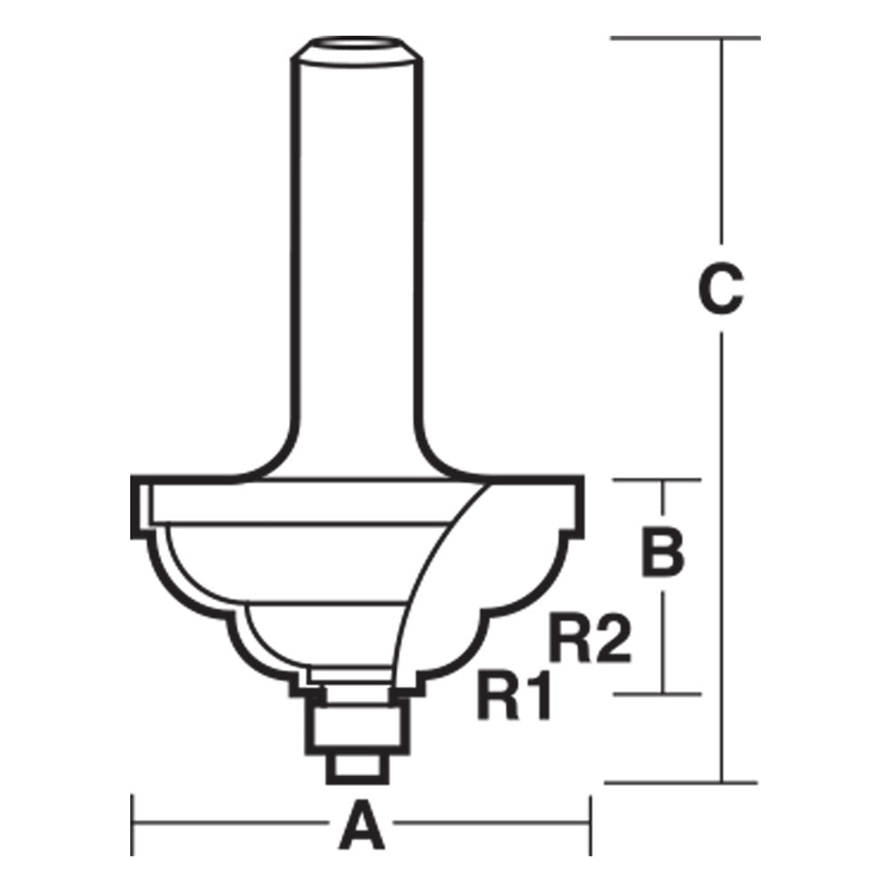 Double Cove Bit with Ball Bearing Guide | CARBiTOOL