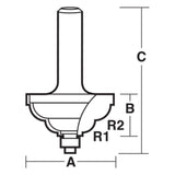 Double Cove Bit with Ball Bearing Guide | CARBiTOOL