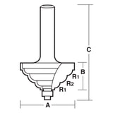 Triple Cove Bit with Ball Bearing Guide | CARBiTOOL