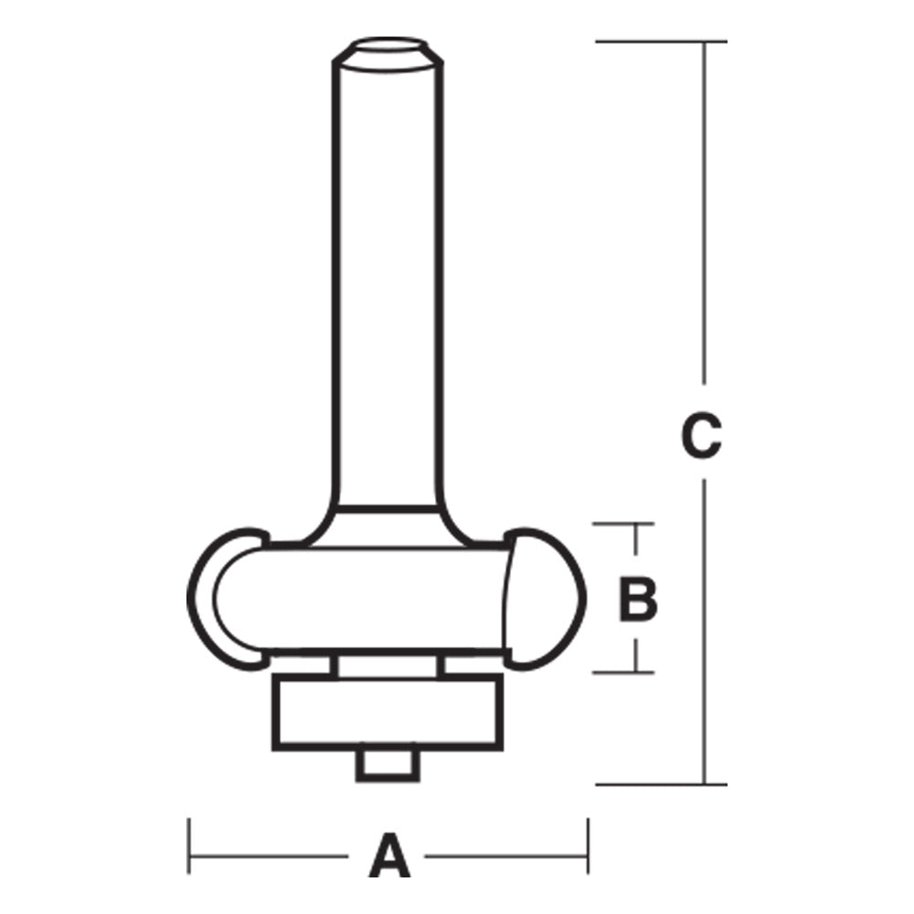 Canoe Slat Bit with Ball Bearing Guide | CARBiTOOL
