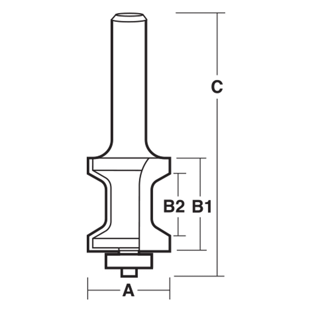 Batten Mould Bit with Ball Bearing Guide | CARBiTOOL