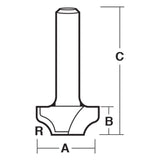 Elliptical Beading Bit Wide Flat Bottom | CARBiTOOL