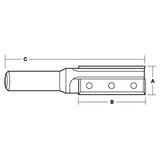 Replaceable Insert 2 Flute Straight Bit | CARBiTOOL