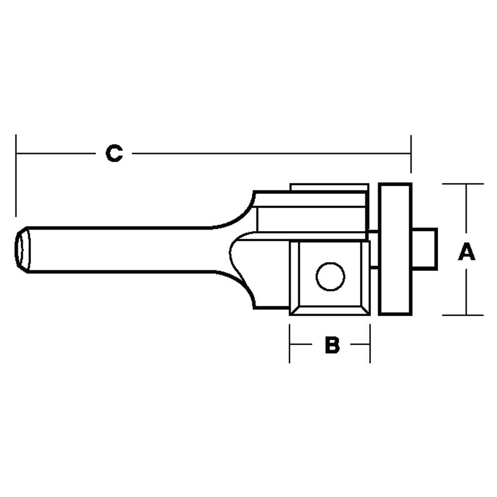 Replaceable Insert Flush Trimming Bit One Bearing | CARBiTOOL